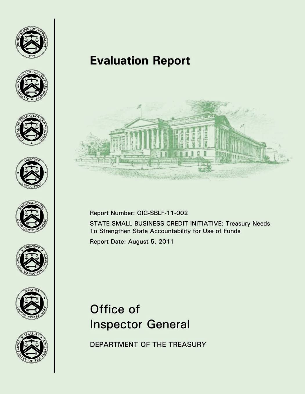 Evaluation Report: State Bussiness Credit Initiative Reference Books