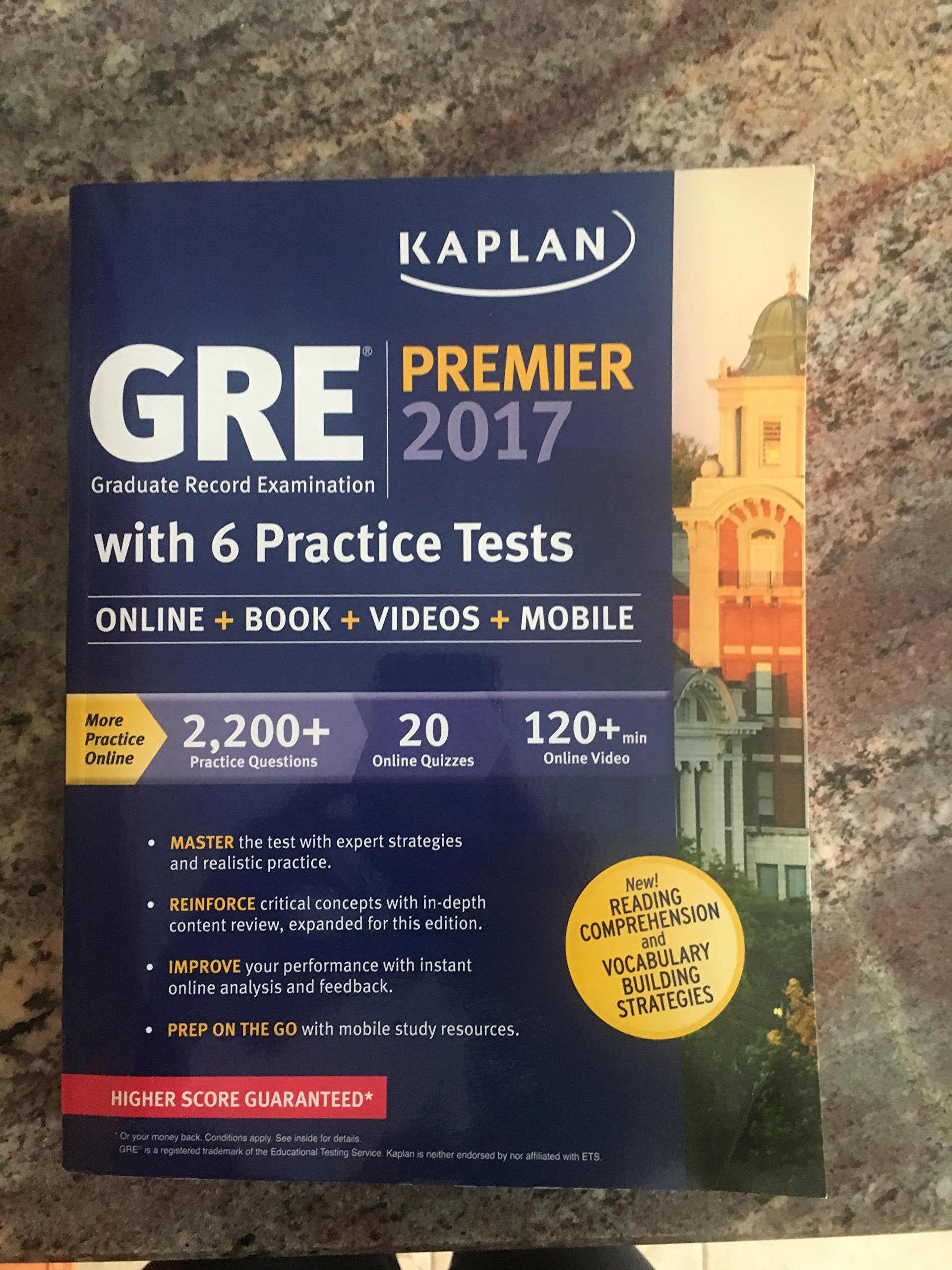 GRE Premier 2017 with 6 Practice Tests: Online + Book + Videos + Mobile Study Guides Books