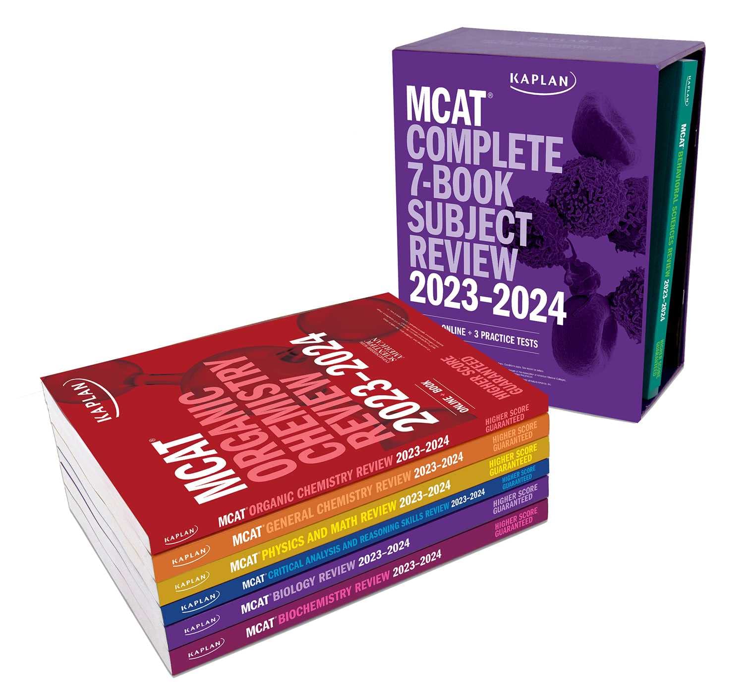 MCAT Complete 7-Book Subject Review 2023-2024, Set Includes Books, Online Prep, 3 Practice Tests: Books + Online + 3 Practice Tests (Kaplan Test Prep) Medicine
