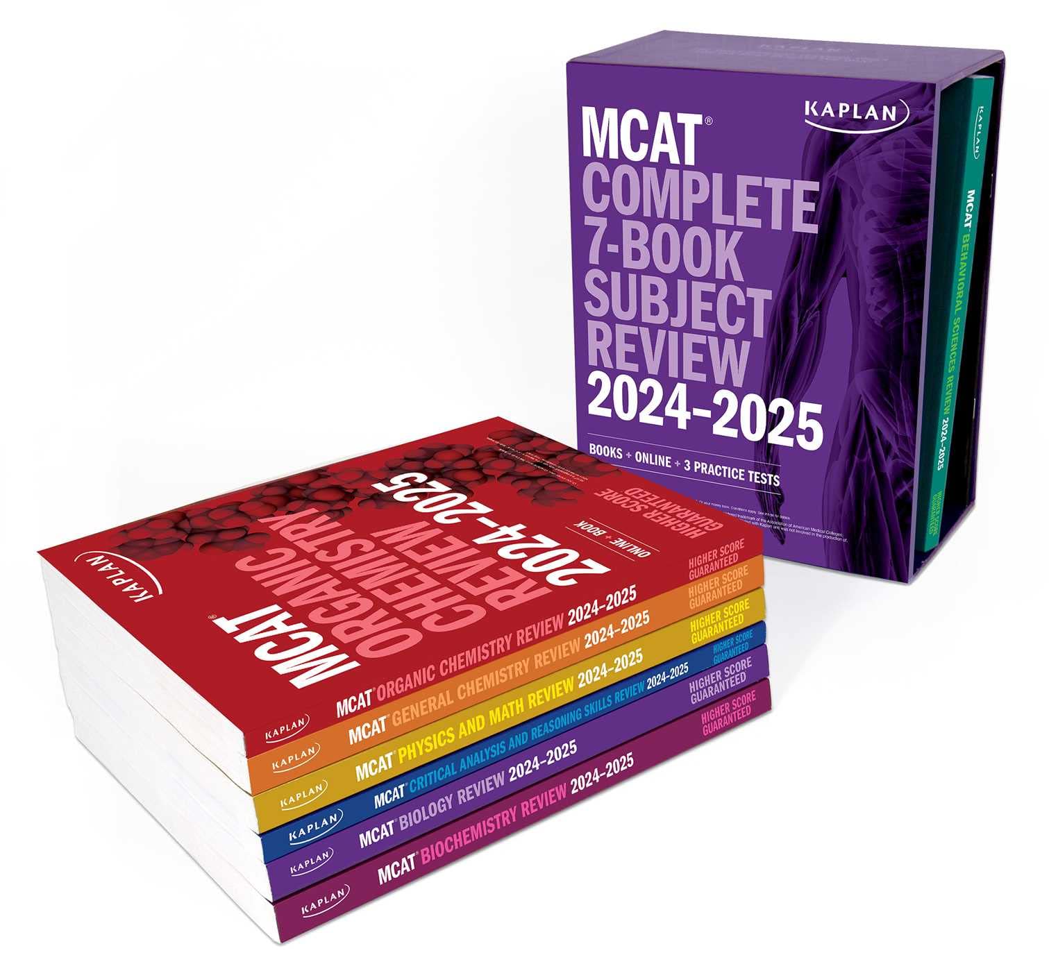 MCAT Complete 7-Book Subject Review 2024-2025, Set Includes Books, Online Prep, 3 Practice Tests: Books + Online + 3 Practice Tests (Kaplan Test Prep) Medicine
