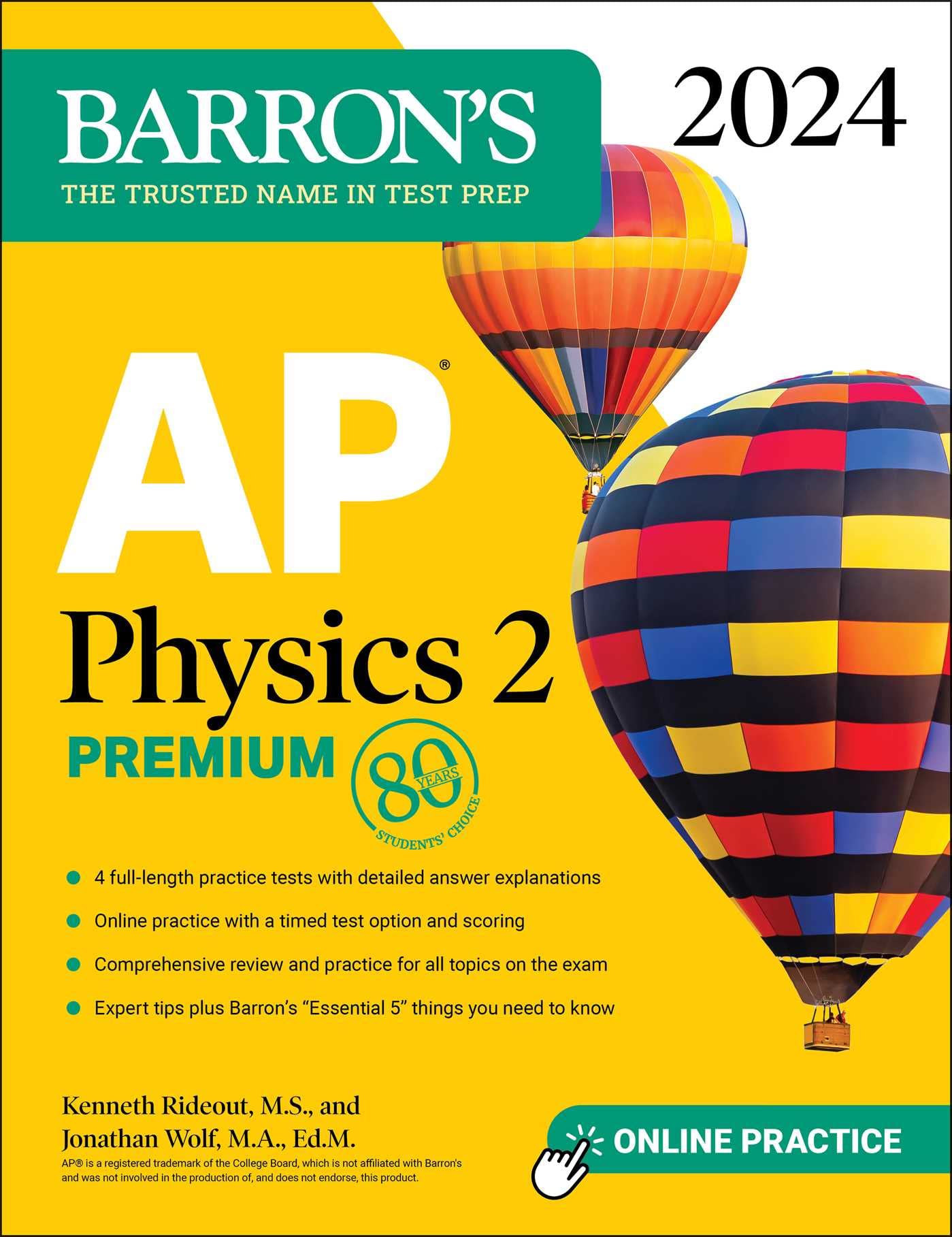 AP Physics 2 Premium, 2024: 4 Practice Tests + Comprehensive Review + Online Practice (Barron's AP Prep) Study Guides