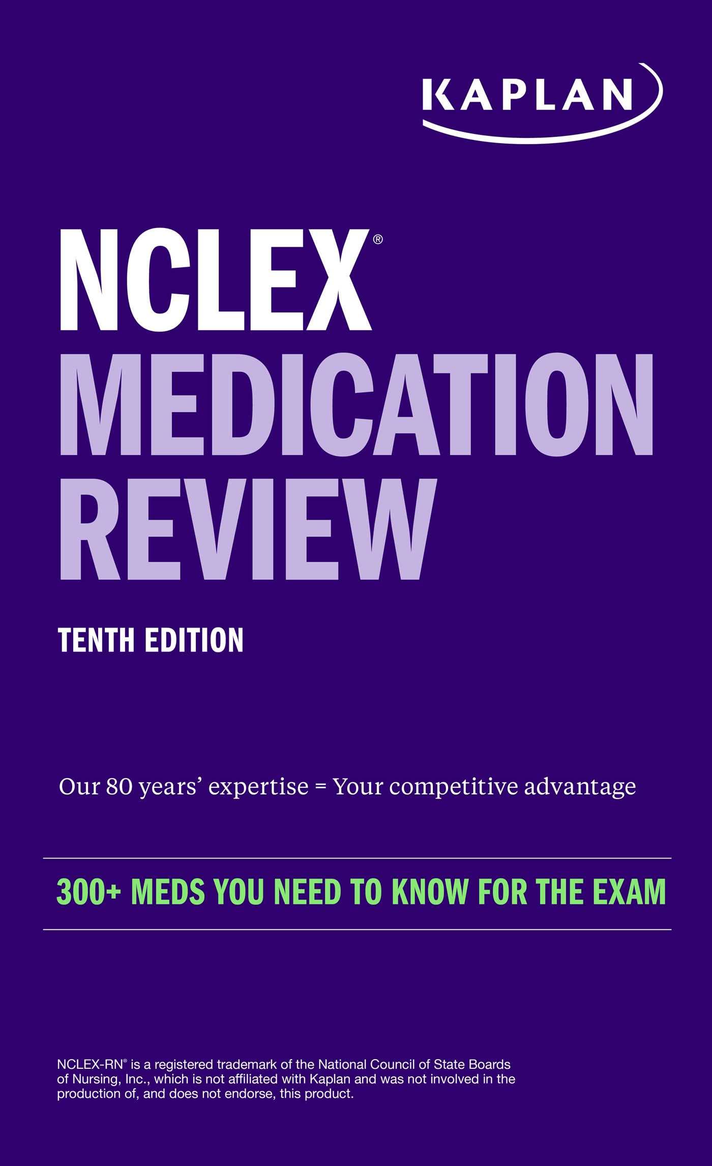NCLEX Medication Review: 300+ Meds You Need to Know for the Exam (Kaplan Test Prep) Medicine