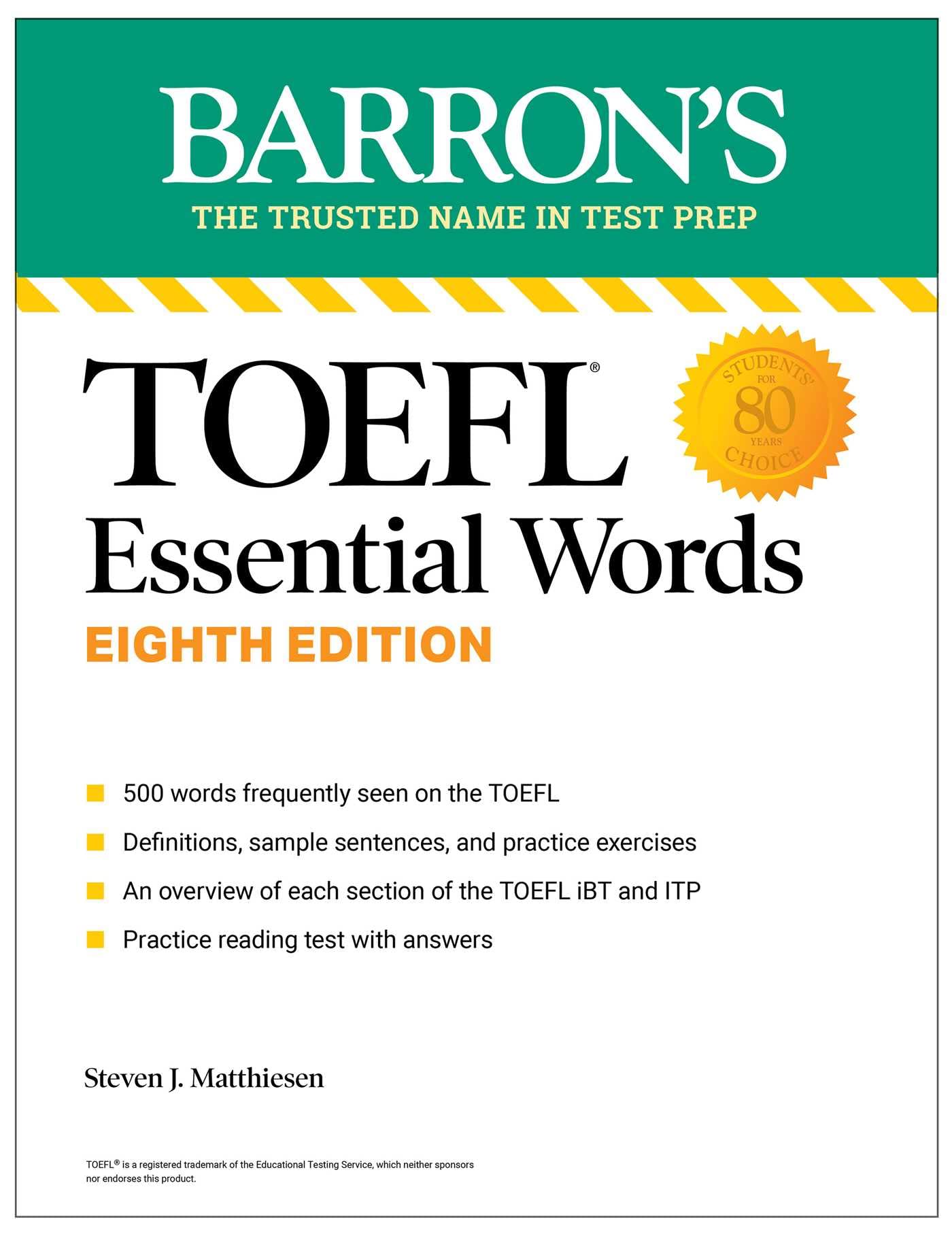 TOEFL Essential Words, Eighth Edition Foreign Languages ​​& Dictionaries