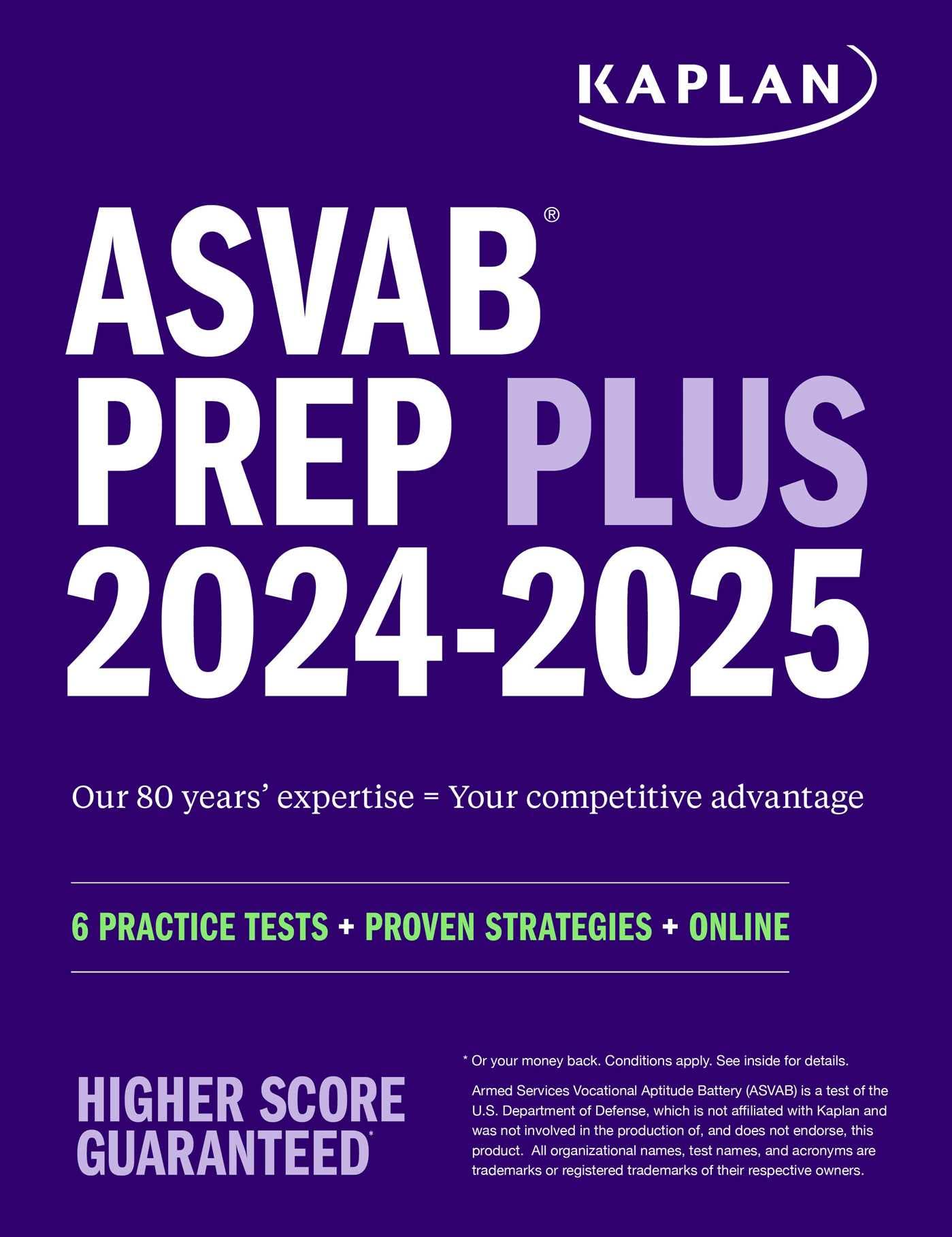 ASVAB Prep Plus 2024-2025: 6 Practice Tests + Proven Strategies + Online + Video (Kaplan Test Prep) Study Guides