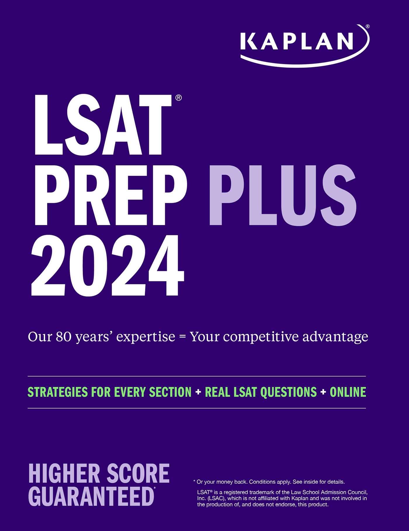 LSAT Prep Plus 2024: Strategies for Every Section + Real LSAT Questions + Online: With "New Section" (Kaplan Test Prep) Law