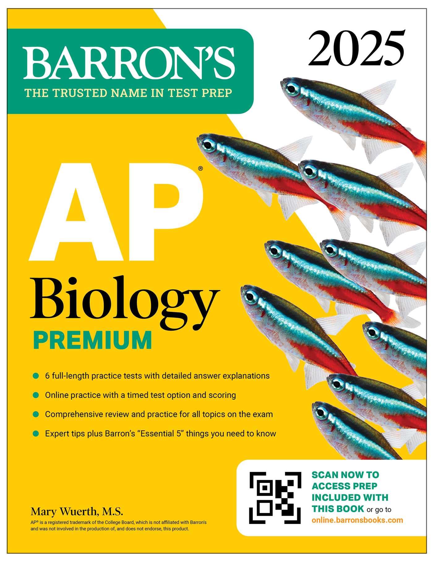 AP Biology Premium, 2025: Prep Book with 6 Practice Tests + Comprehensive Review + Online Practice (Barron's AP Prep) Learning & Reference