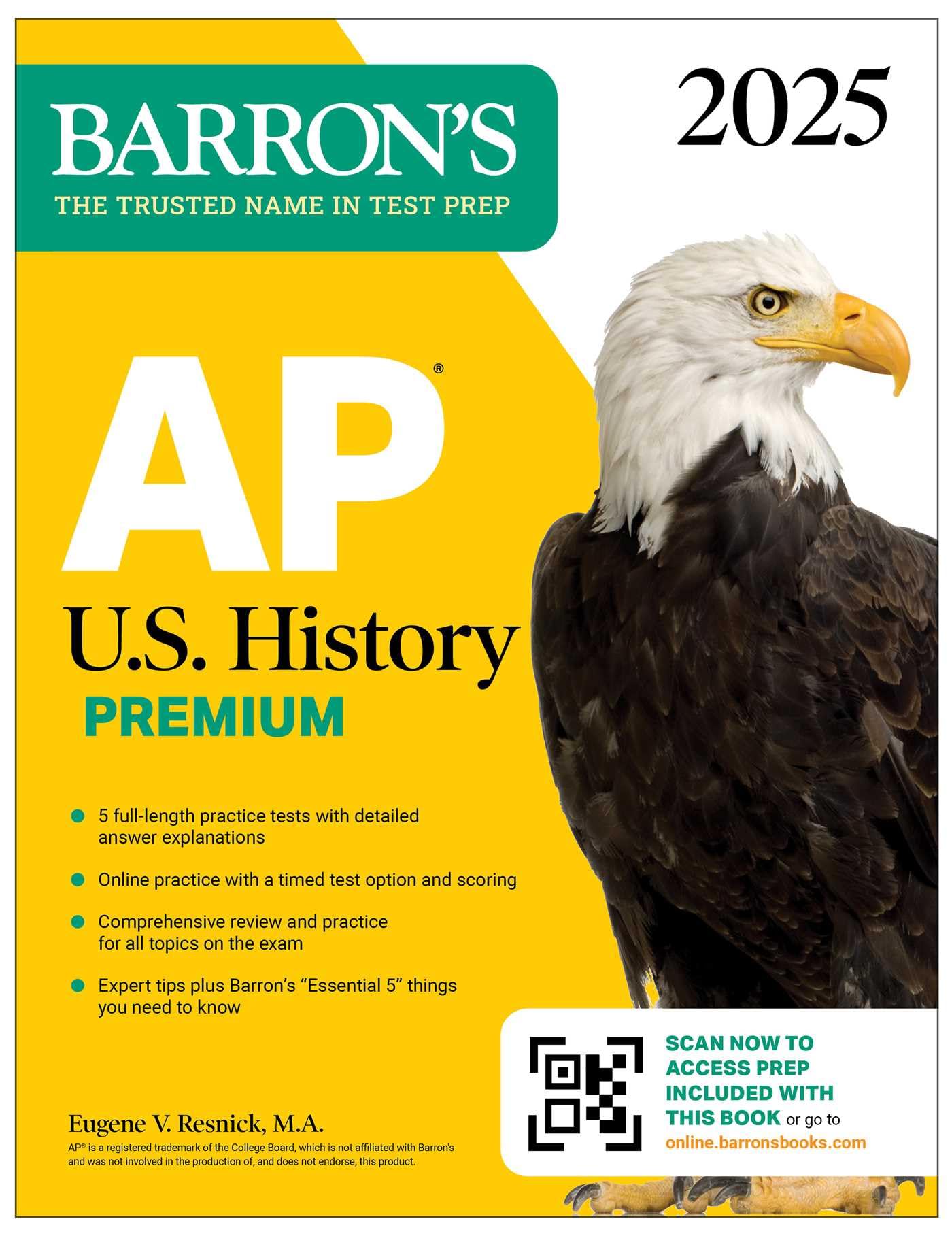 AP U.S. History Premium, 2025: Prep Book with 5 Practice Tests + Comprehensive Review + Online Practice book