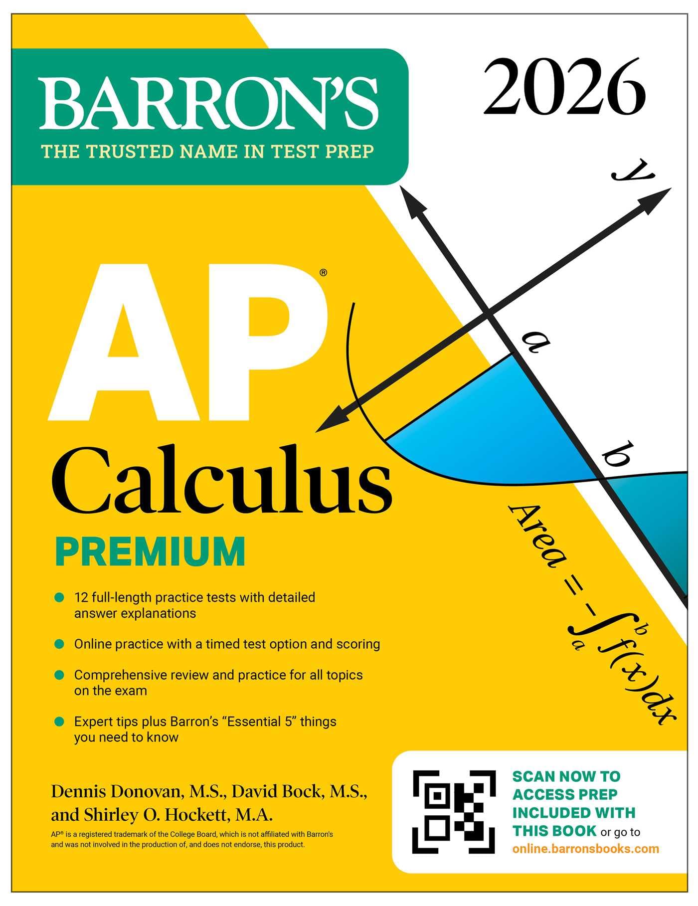 AP Calculus Premium, 2026: Prep Book with 12 Practice Tests + Comprehensive Review + Online Practice (Barron's AP Prep) Mathematics
