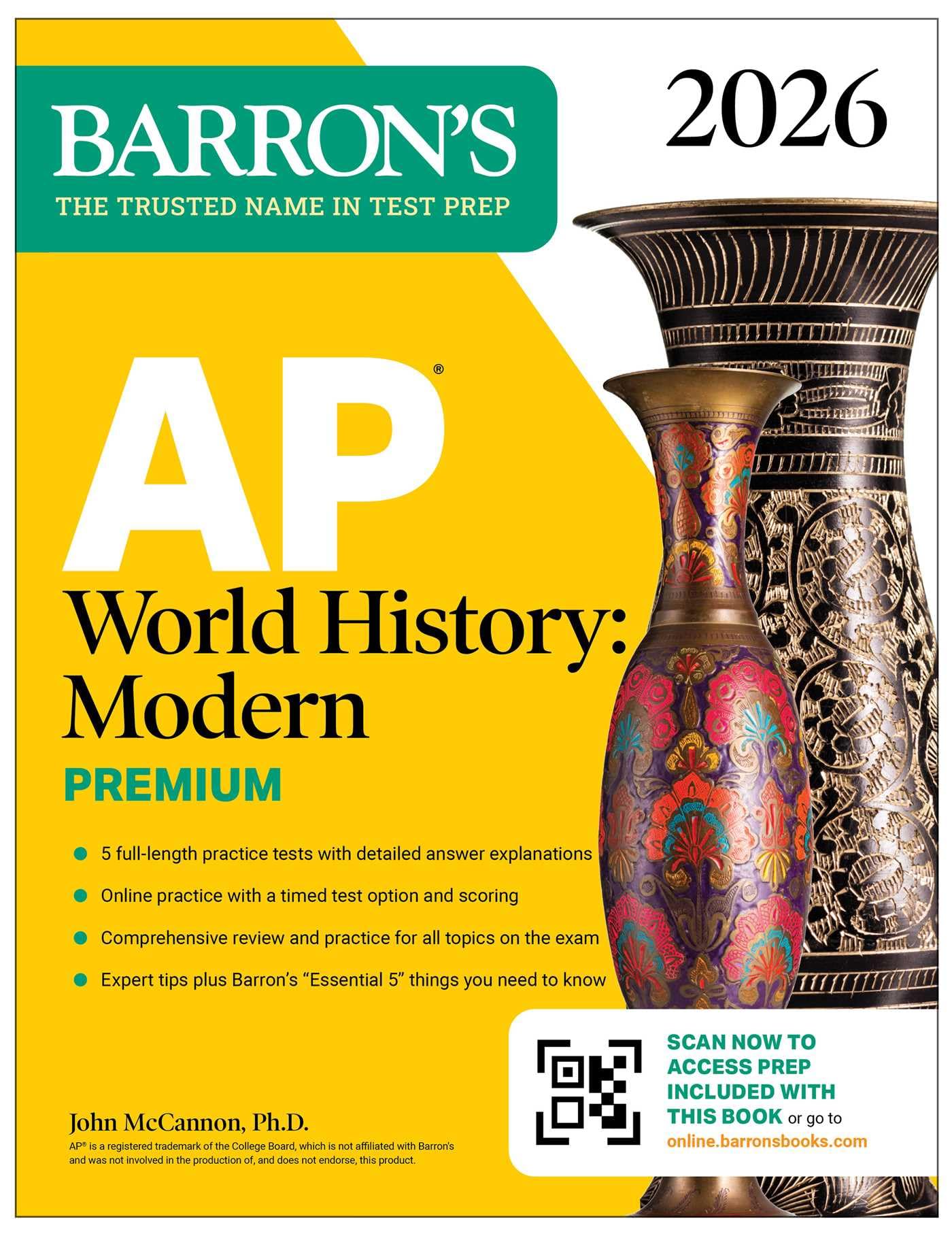 AP World History: Modern Premium, 2026: Prep Book With 5 Practice Tests + Comprehensive Review + Online Practice Business, Finance & Career