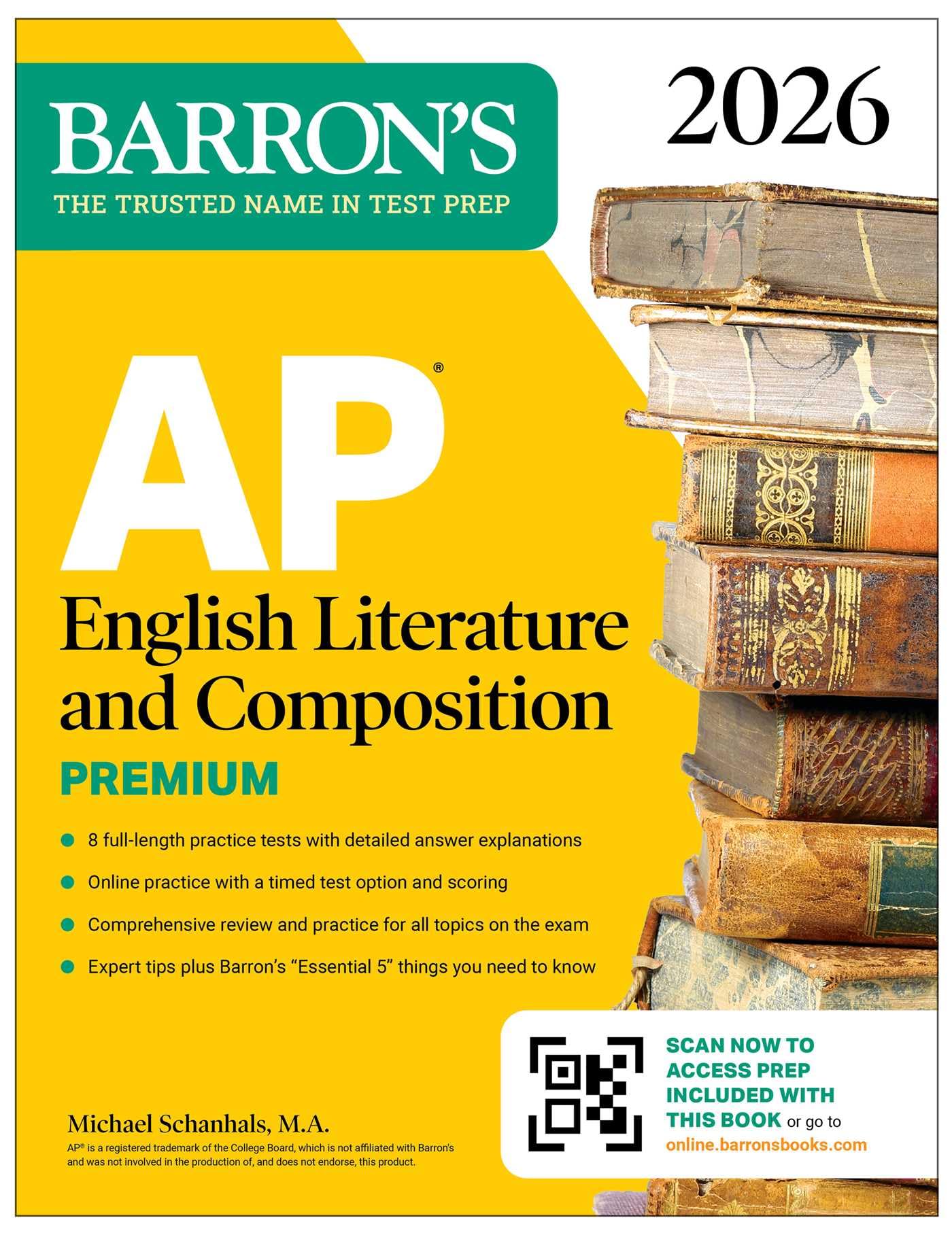 AP English Literature and Composition Premium, 2026: Prep Book with 8 Practice Tests + Online Practice Poetry