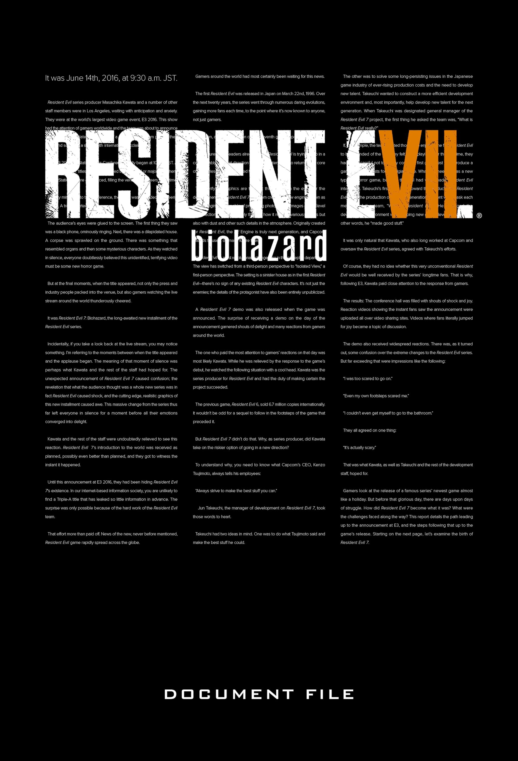 Resident Evil 7: Biohazard Document File PC