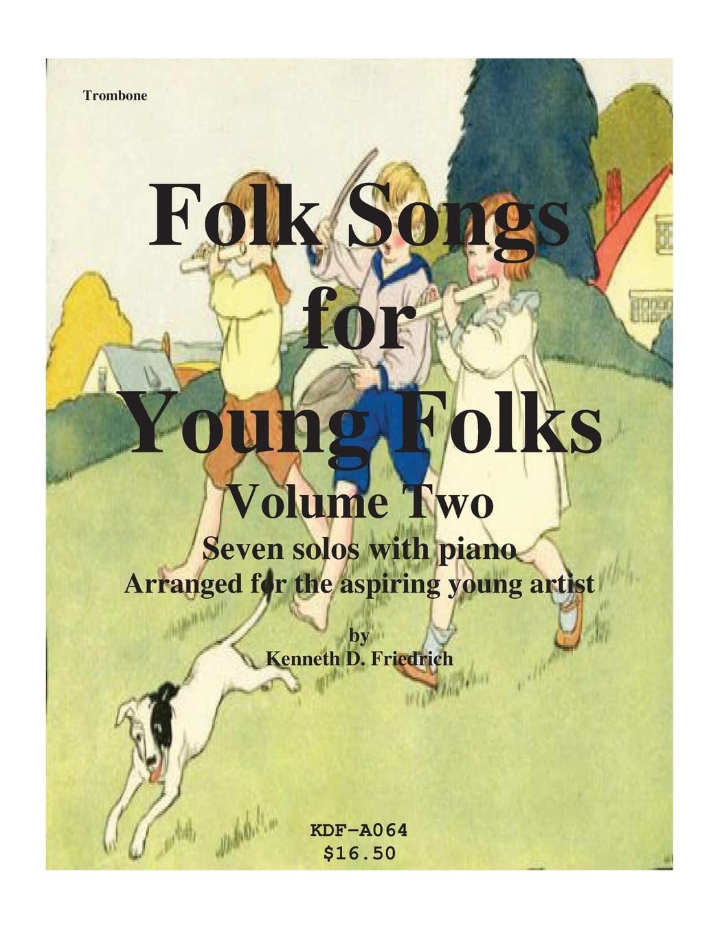 Folk Songs for Young Folks, Vol. 2 - trombone and piano Sheet Music