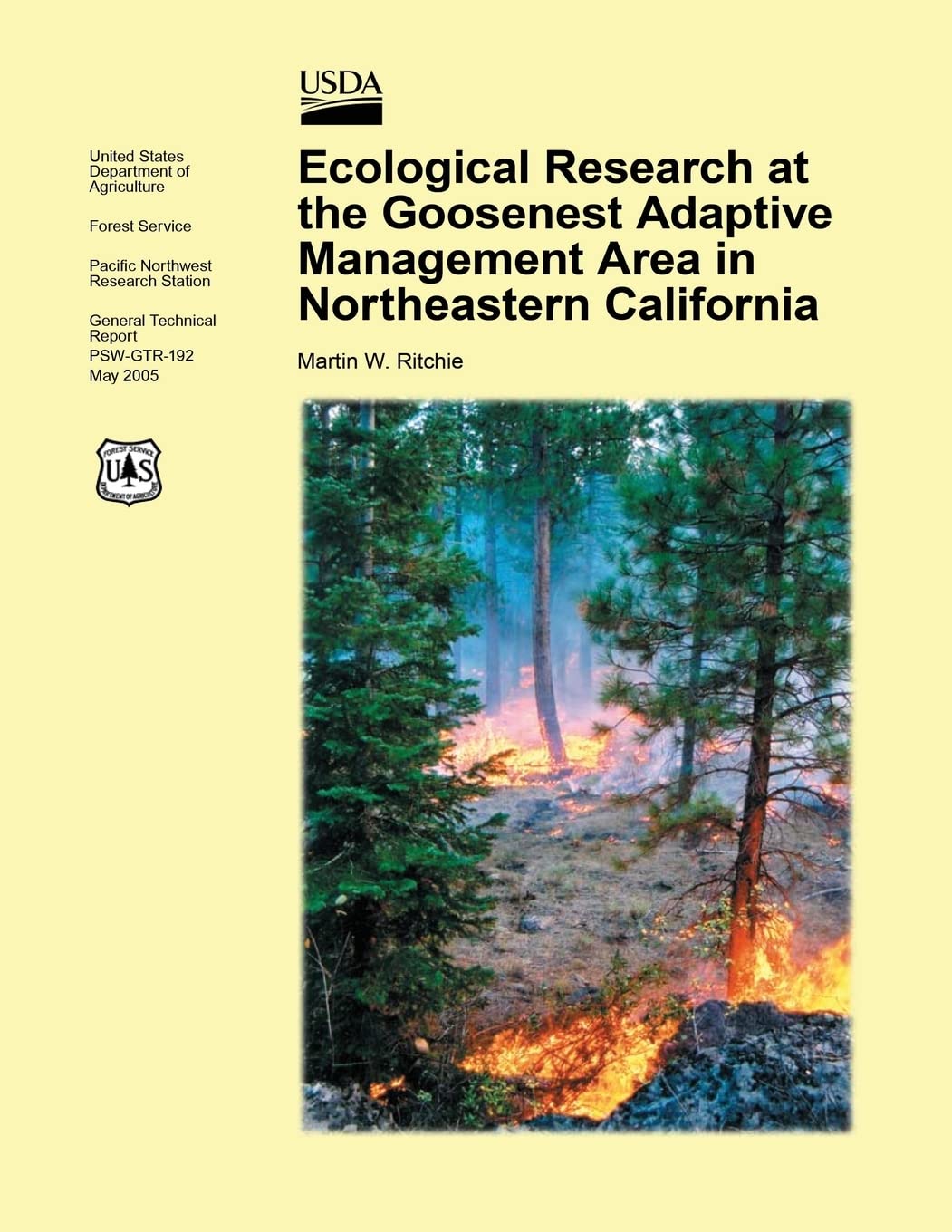 Ecological Research in the Goosenesst Adaptive Management Area in Northeastern California Reference Books