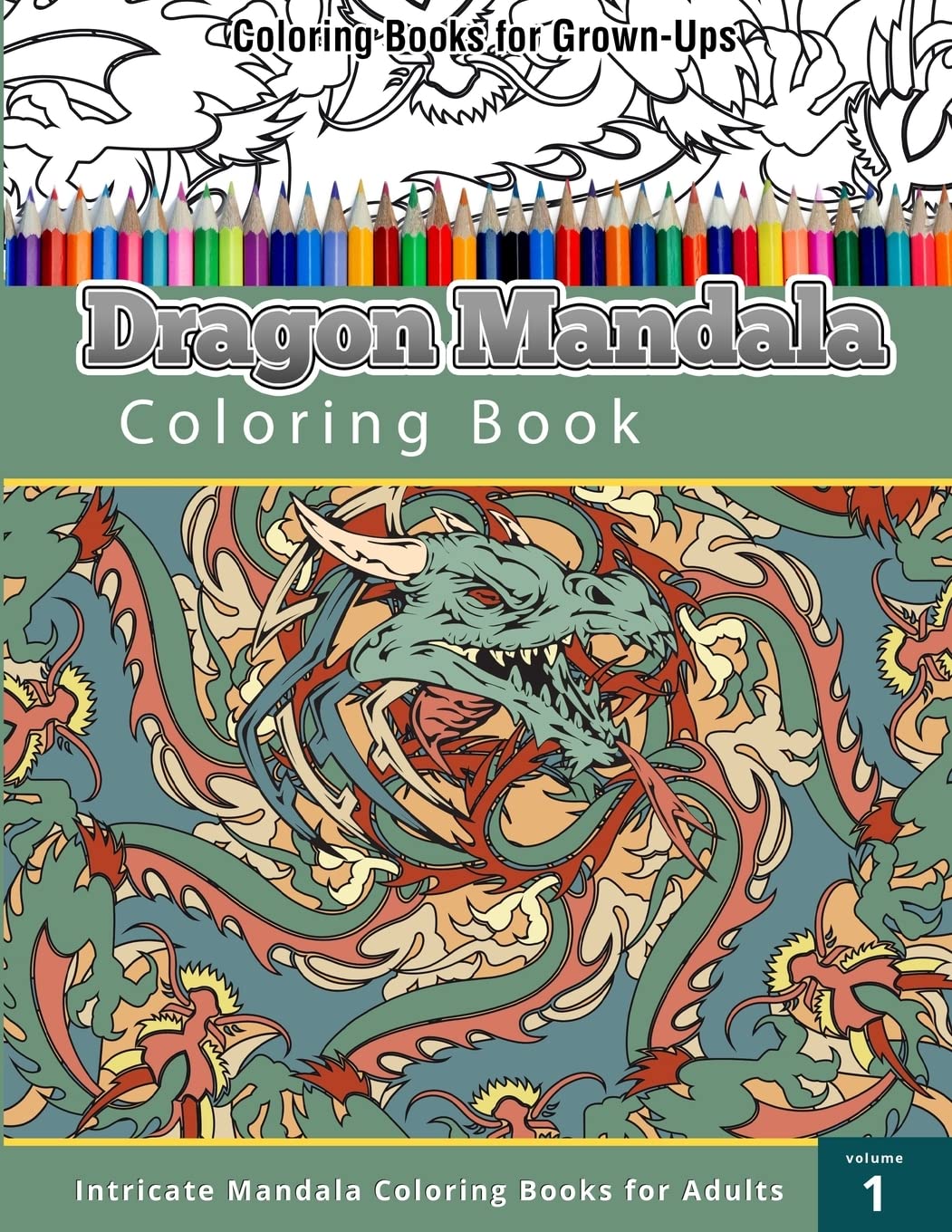 Coloring Book For Grown-Ups: Dragon Mandala Coloring Book Hobbies & Crafts