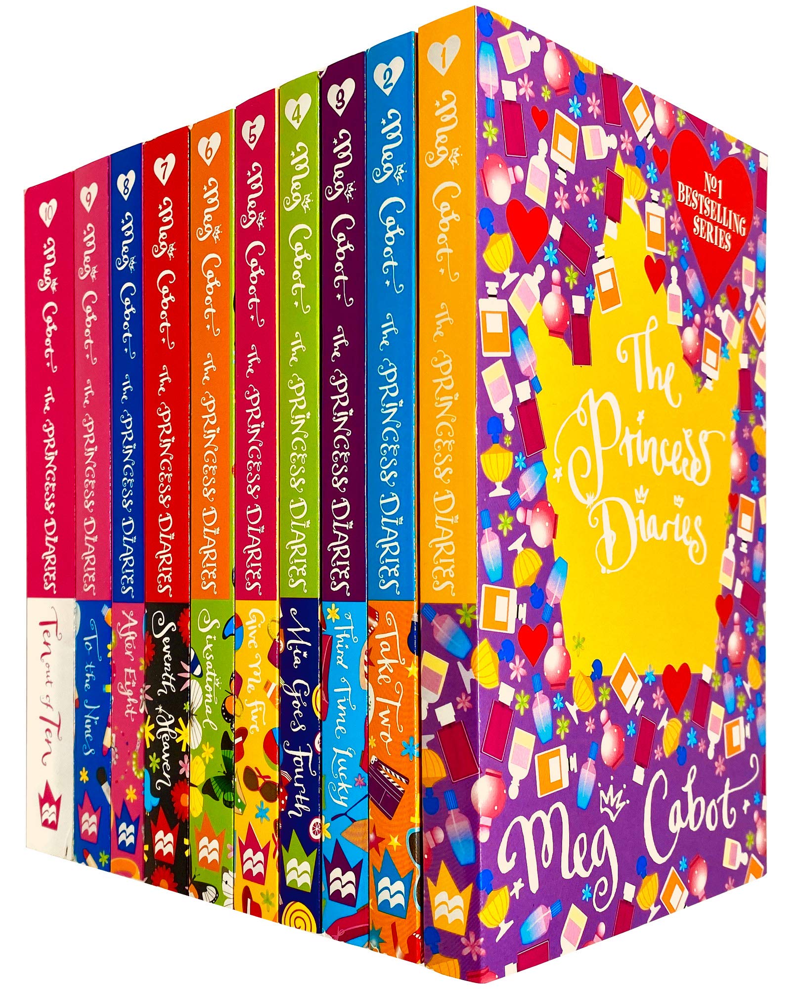 The Princess Diaries 10 Books Collection Set by Meg Cabot (Books 1 - 10) (Take Two, Third Time Lucky, Give Me Five, After Eight, Ten out of Ten & MORE!) Fiction