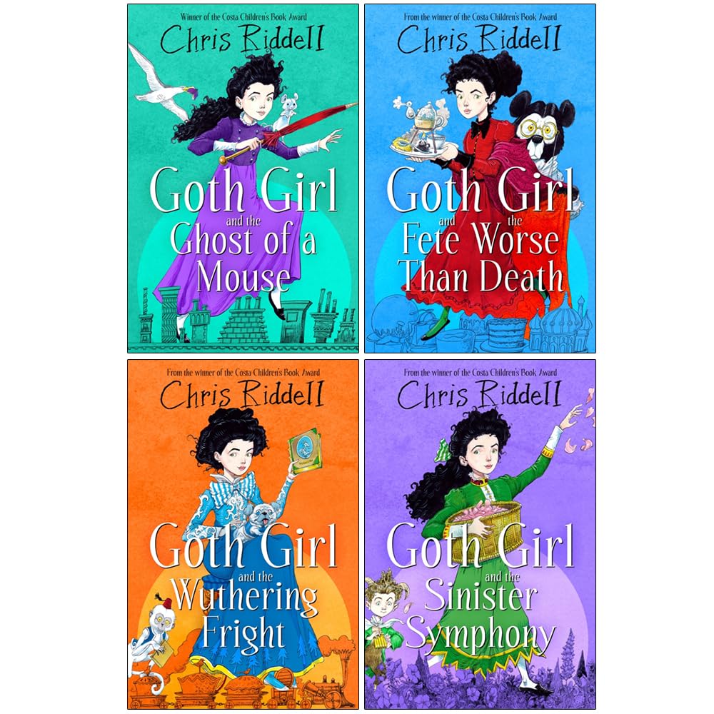 Chris Riddell Goth Girl Collection 3 Books Set (Goth Girl and the Ghost of a Mouse, Goth Girl and the Fete Worse Than Death, Goth Girl and the Wuthering Fright) Books