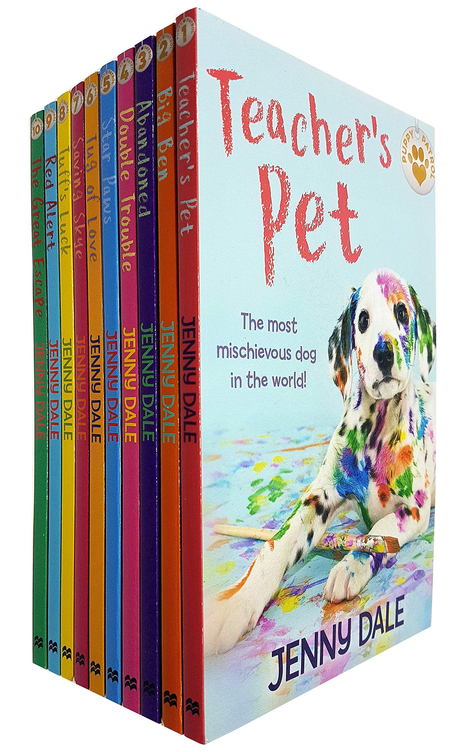 Jenny Dale Puppy Patrol Collection 10 Books Set (Teachers Pet, Big Ben, Abandoned, Double trouble, Star Paws, Tug of Love, Saving Skye, Tuffs Luck, Red Alert, The Great Escape) Books