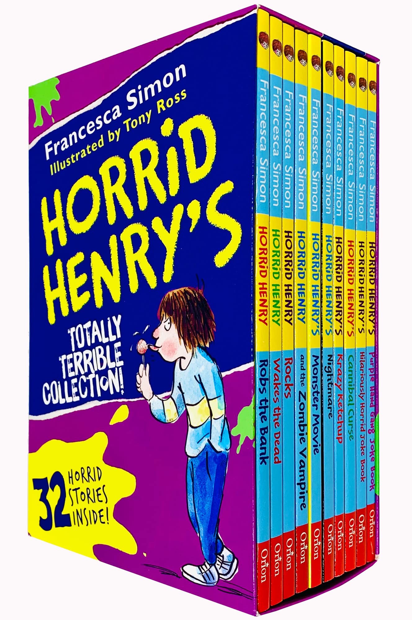 Horrid Henry's Totally Terrible Collection 10 Books Box Set by Francesca Simon (32 Utterly Wicked Stories and 2 Totally Brilliant Joke Books) Novels & Short Stories