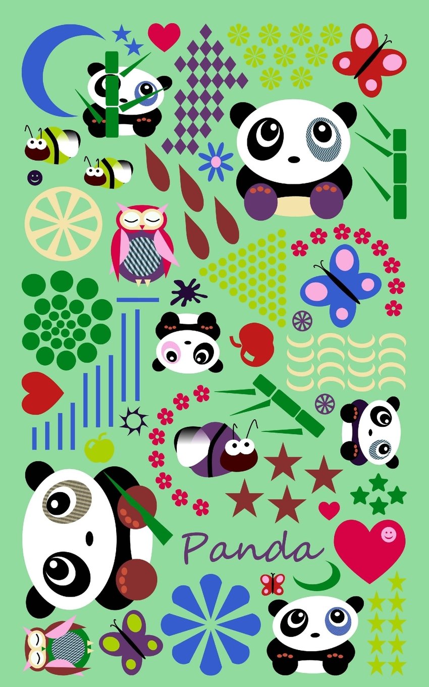 Panda: Tagebuch / Kindergeschenke mit Schmetterlinge Eulen und Bienen book