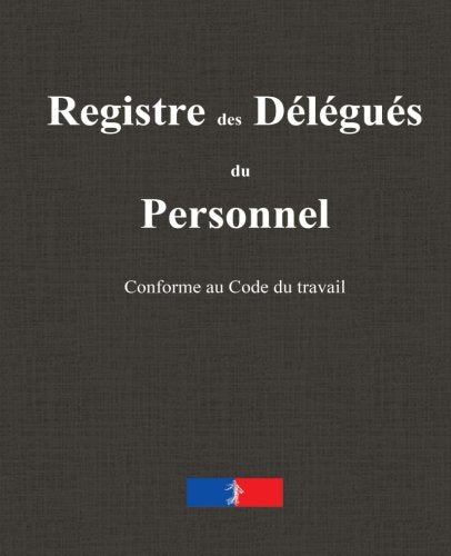 Registre des délégués du personnel book