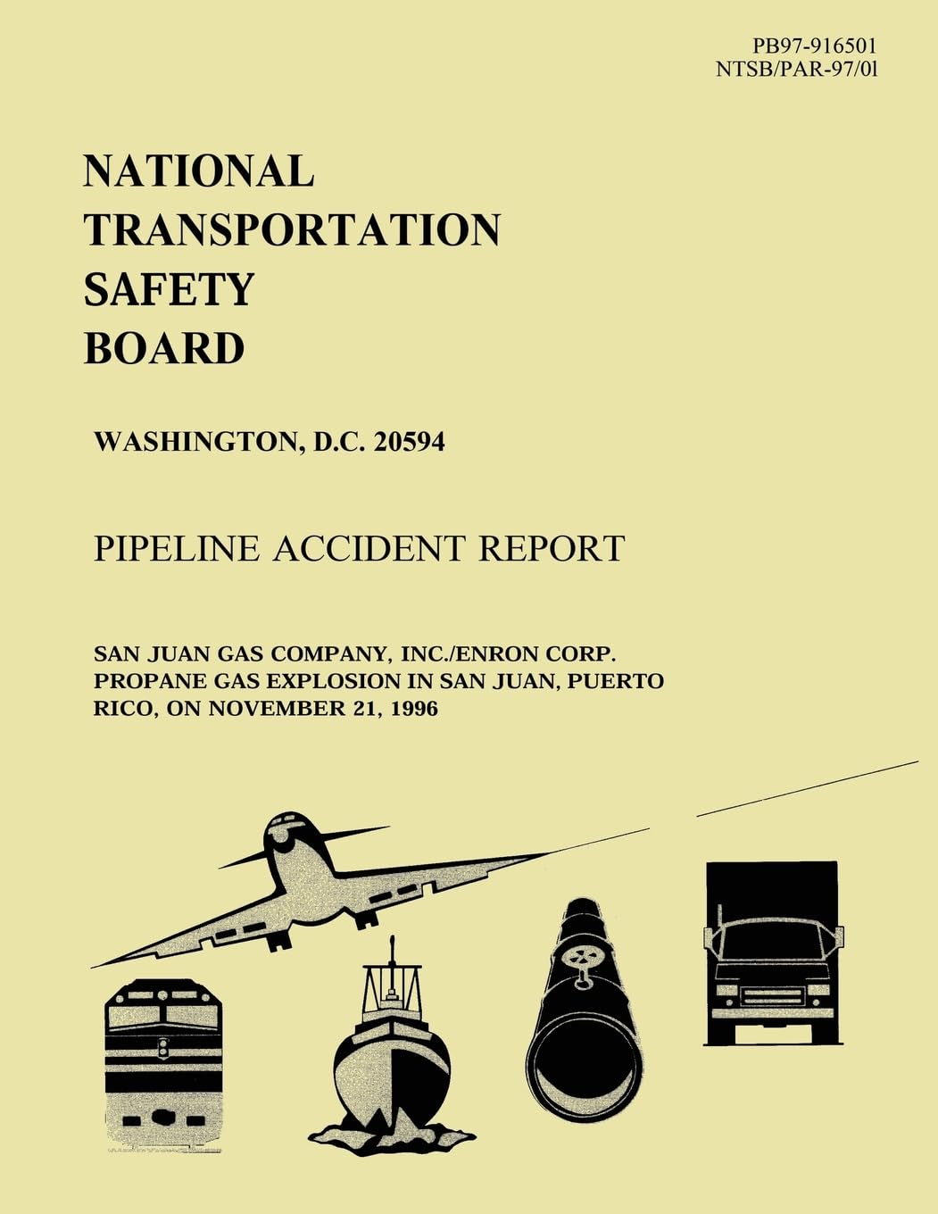 Pipeline Accident Report: San Juan Gas Company, Inc./Enron Corp. Propoane Gas Explosion in San Juan, Puerto Rico, on November 21, 1996 Reference Books