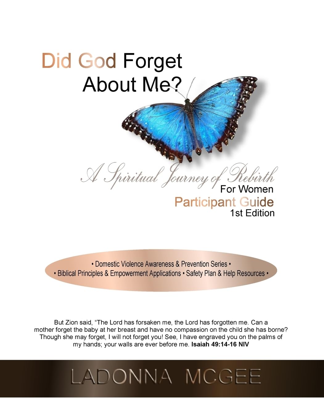 Did God Forget About Me? A Spiritual Journey of Rebirth For Women Participant Guide: • Domestic Violence Awareness & Prevention Series • • Biblical ... Applications • Safety Plan & Resources • Partnership & Love