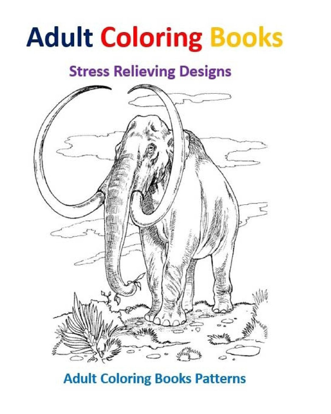 Adult Coloring Book: Jurassic Dinosaurs Stress Relief Designs Hobbies & Crafts
