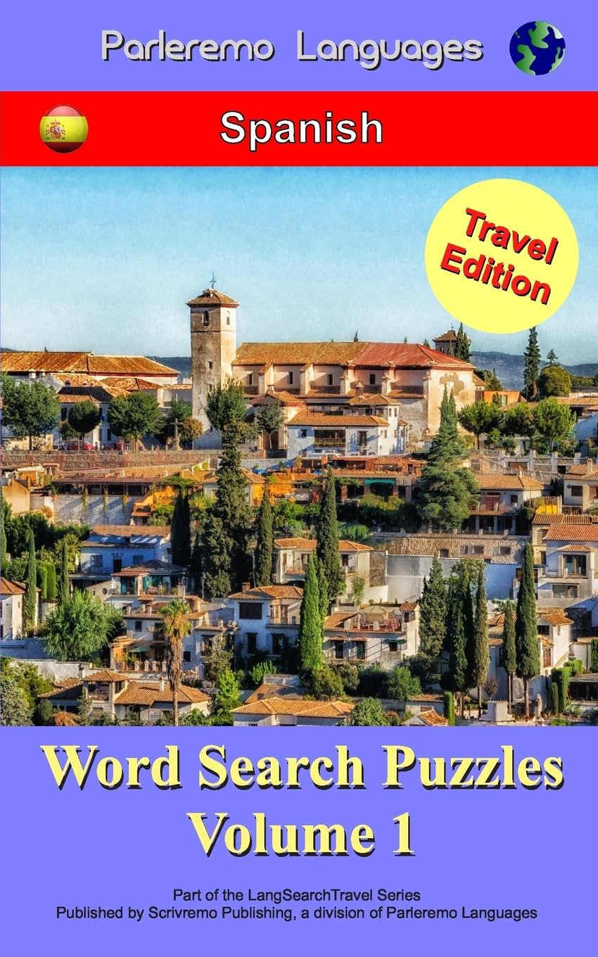 Parleremo Languages Word Search Puzzles Travel Edition Spanish - Volume 1 Leisure & Fun