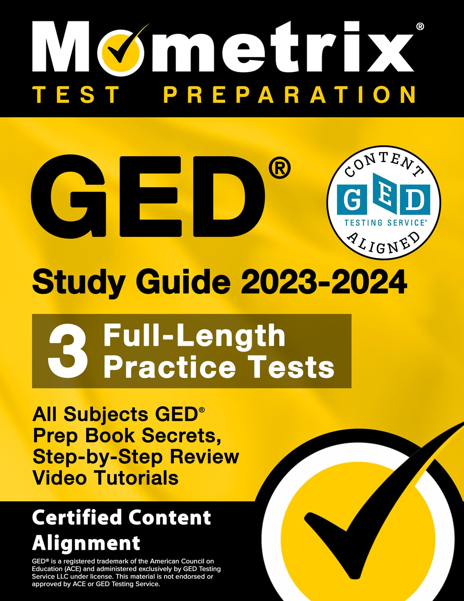 GED Study Guide 2023-2024 All Subjects - 3 Full-Length Practice Tests, GED Prep Book Secrets, Step-by-Step Review Video Tutorials: (Mometrix Test Preparation) Education & Training