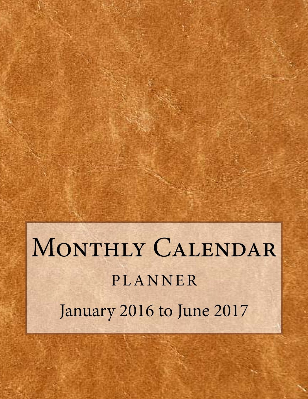 Monthly Calendar Planner: January 2016 to June 2017 (Blank Books by Cover Creations) Business, Finance & Career