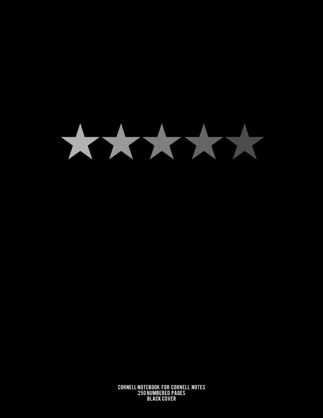 Cornell Notebook for Cornell Notes, 250 Numbered Pages, Black Cover: For Taking Cornell Notes, Personal Index, 8.5"x11", Star Series, Pro Genius Edition Books