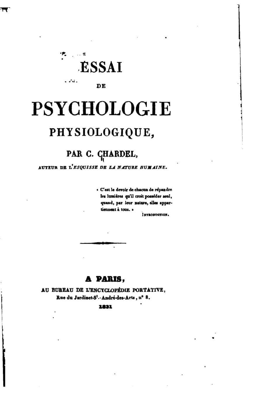 Essai de psychologie physiologique Business & Technology