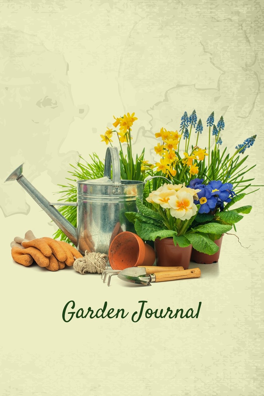 Garden Journal: Garden Tools and Spring Flowers Gardening Journal (Gardening Journals) Garden & Plants
