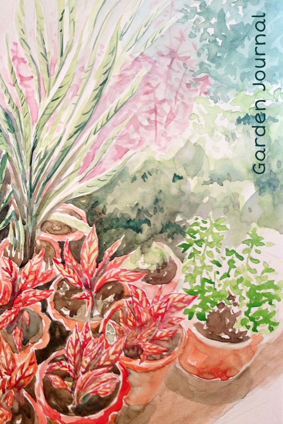 Garden Journal: Exotic Foliage Watercolor Gardening Journal, Lined Journal, Diary Notebook 6 x 9, 180 Pages (Gardening Journals) Garden & Plants
