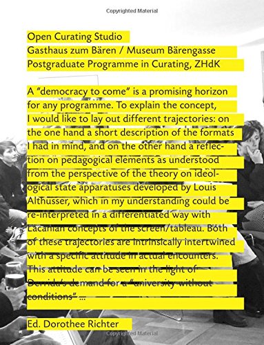 Open Curating Studio: Gasthaus zum Baeren / Museum Baerengasse: January 2014–March 2015 Film, Art & Culture