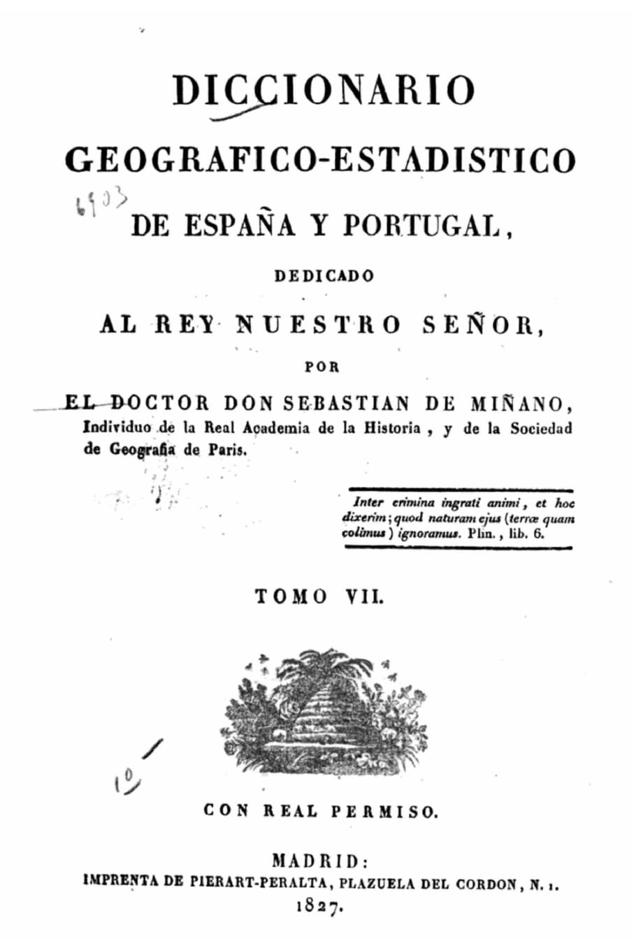 Diccionario geografico-estadistico de España y Portugal - Tomo VII Politics & History