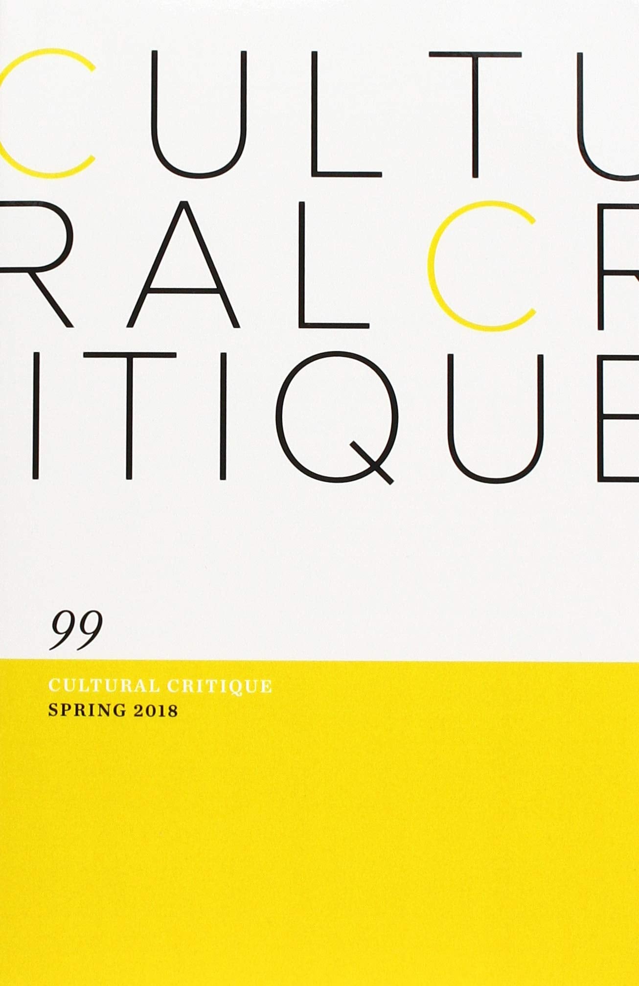 Cultural Critique 99: Spring 2018 Books