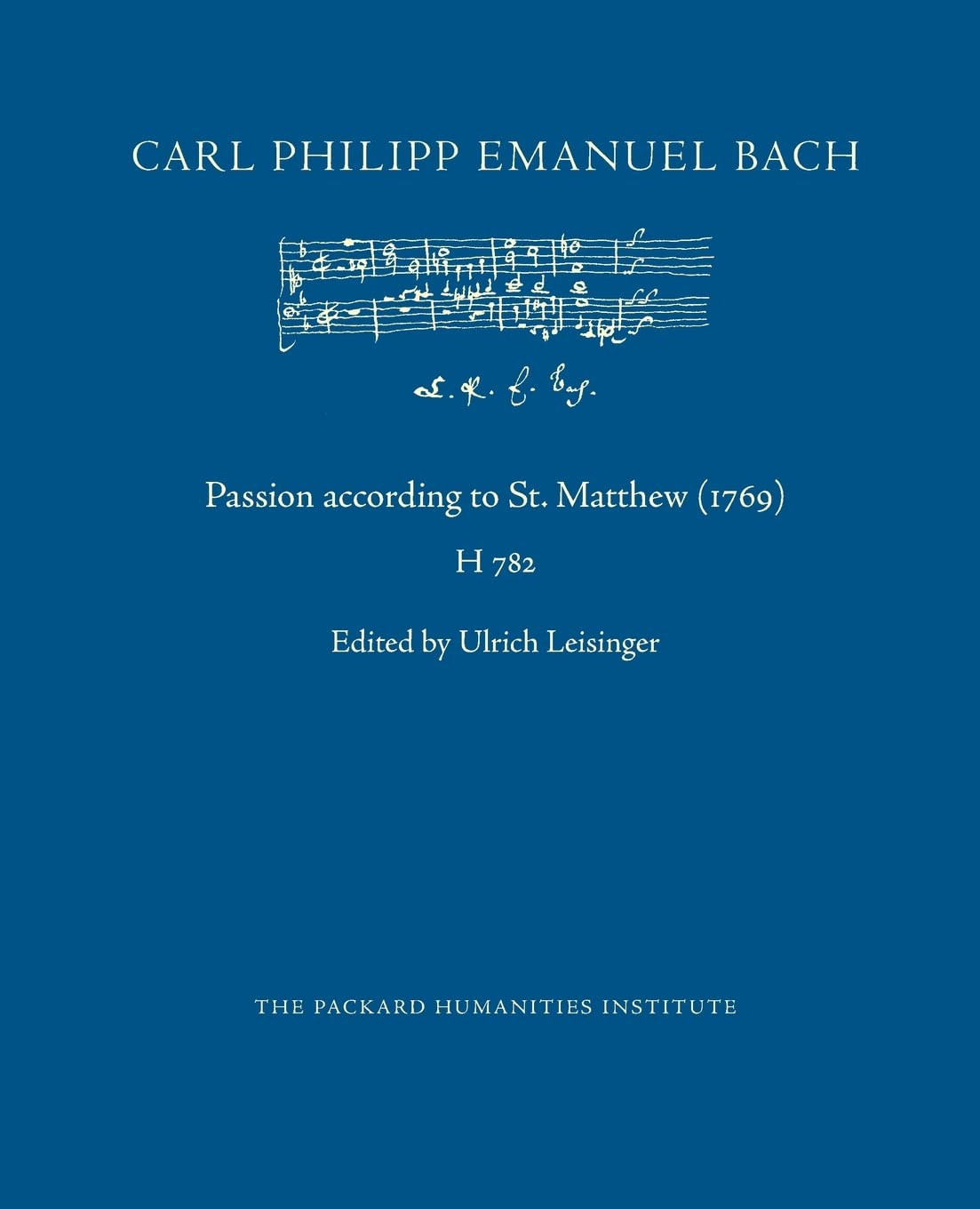 Passion according to St. Matthew (1769) Sheet Music