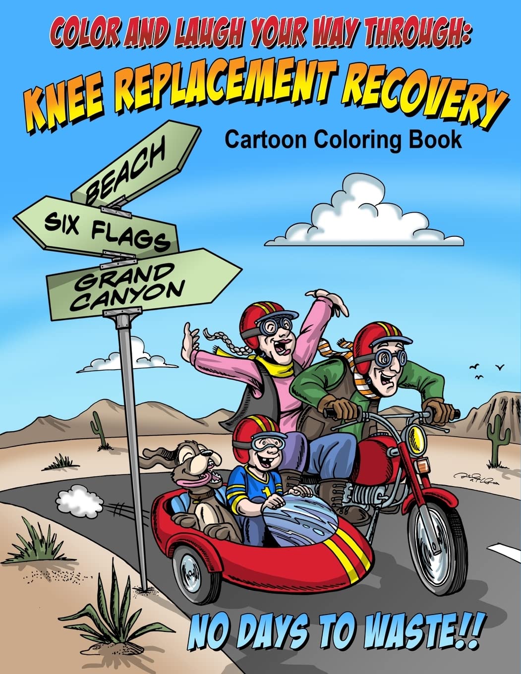 Color And Laugh Your Way Through Knee Replacement Recovery: A Cartoon Coloring Book For Adults Manga
