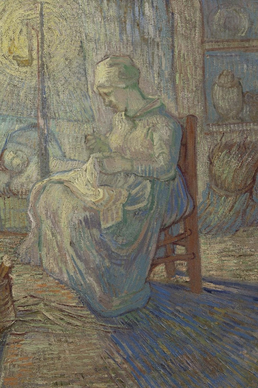 Night (after Millet): Blank Journal; Vincent van Gogh notebook / composition book, 140 pages, 6 x 9 inch (15.24 x 22.86 cm) Laminated Essays & Short Stories