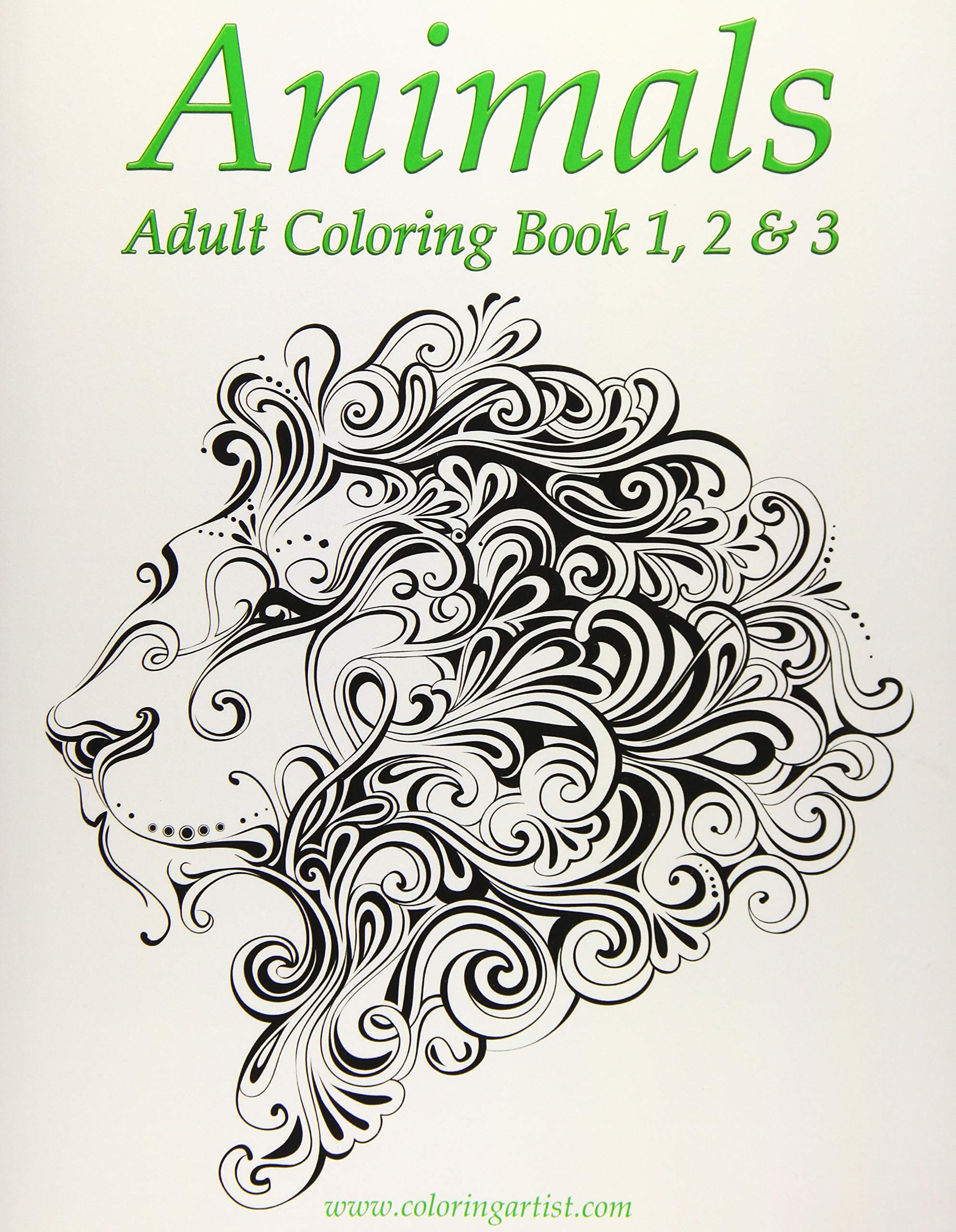 Animals Adult Coloring Book 1, 2 & 3 Hobbies & Crafts