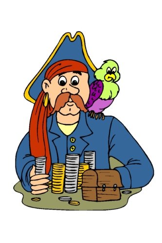 Pirate: Journal (notebook, composition book) 160 Lined / ruled pages, 6x9 inch (15.24 x 22.86 cm) Laminated Essays & Short Stories
