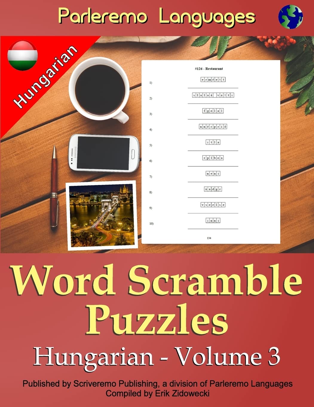 Parleremo Languages Word Scramble Puzzles Hungarian - Volume 3 Leisure & Fun