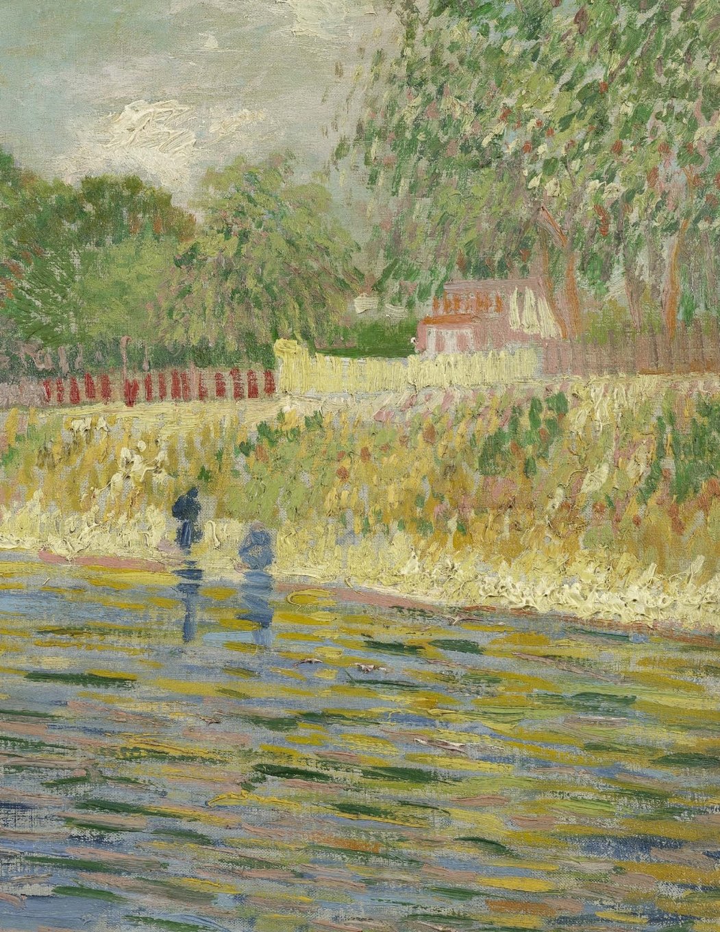 Bank of the Seine, Vincent van Gogh. Ruled journal: 150 Lined / ruled pages, 8,5x11 inch (21.59 x 27.94 cm) Laminated Film, Art & Culture