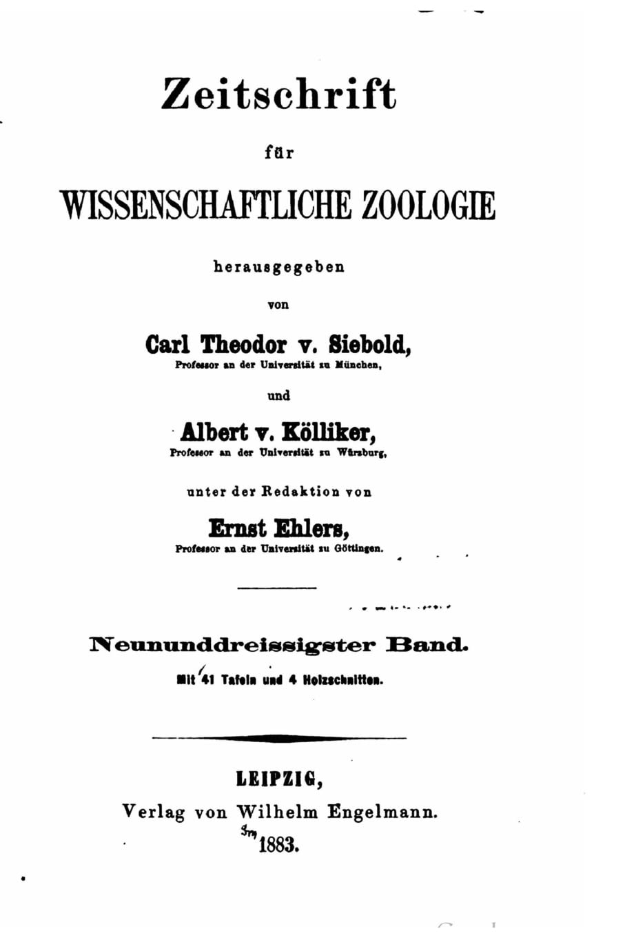 Zeitschrift für wissenschaftliche Zoologie Business & Technology