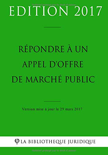 Répondre à un appel d'offre de marché public book