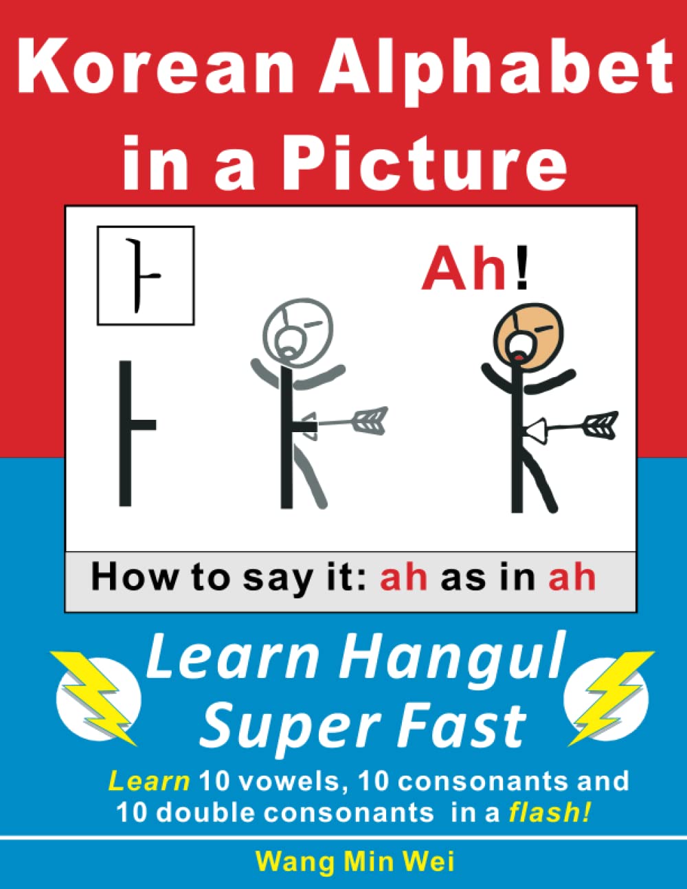 Korean Alphabets in a Picture: Learn Korean Alphabets (Hangul) Super Fast Foreign Languages ​​& Dictionaries