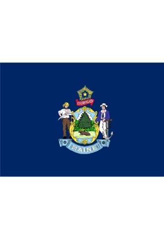 Flag of Maine: Journal; 160 Lined / ruled pages, 6x9 inch (15.24 x 22.86 cm) Laminated. Essays & Short Stories