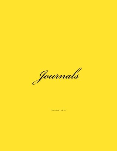Journals No Lined: Classic Blank Pages (Bright Yellow Cover) Journal Option - ON SALE NOW - JUST $6.99 (No Lined Journals, Band 6) Reference Books