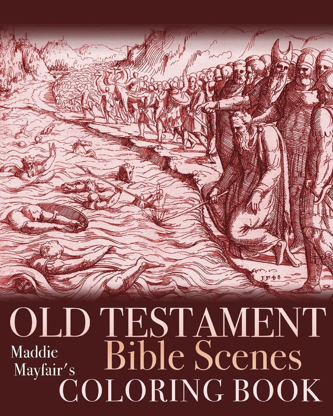 Old Testament Bible Scenes Coloring Book (Colouring Books for Grown-Ups) Hobbies & Crafts